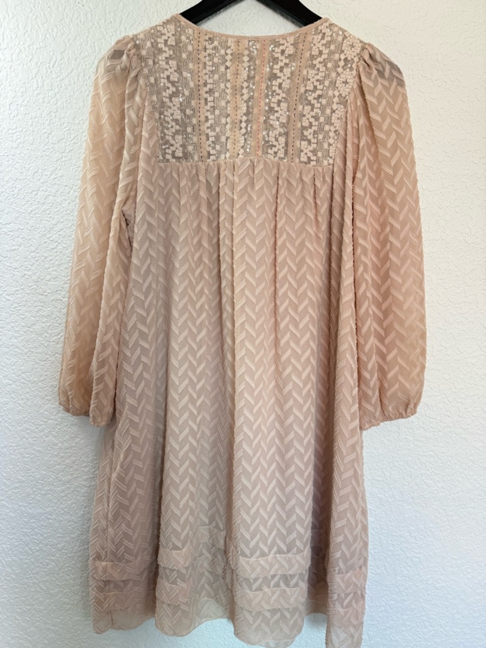 Anthropologie One September Anwen Peasant Dress|  Boho | Intricate Detail Medium - Picture 6 of 13